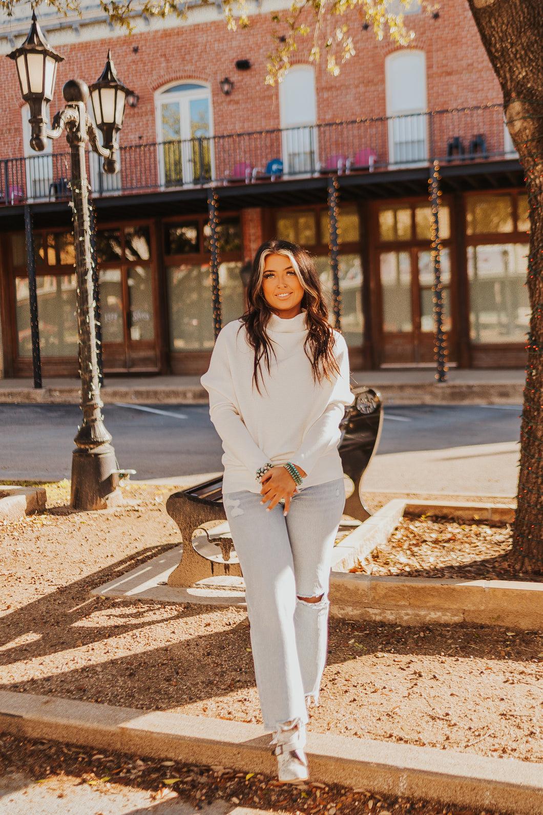The Brady Sweater in Cream