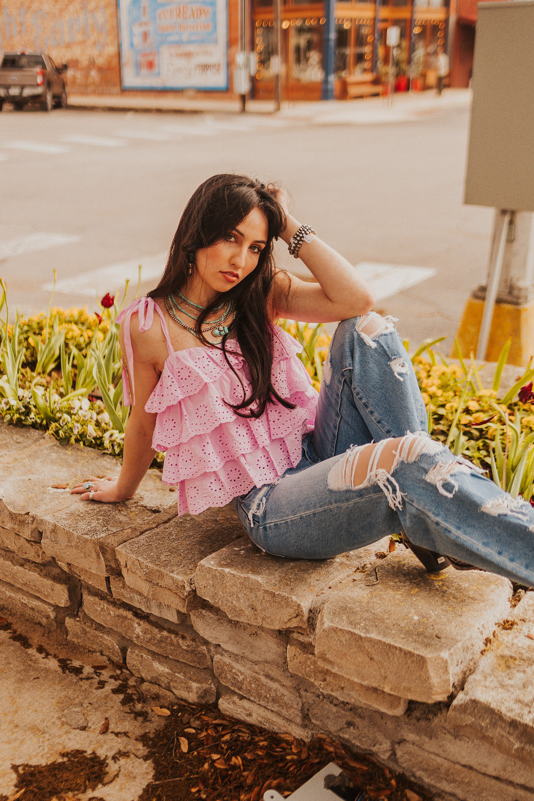 The Merci Top in Lilac