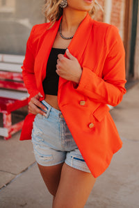 The Jenning Blazer in Orange/Red