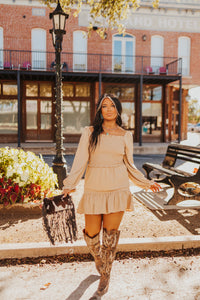 The Faye Dress in Taupe