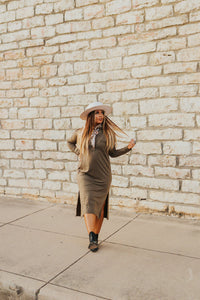 The Jetson Dress in Olive