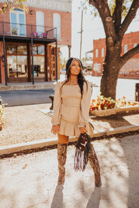 The Faye Dress in Taupe