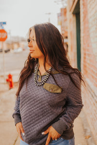 The Dru Pullover in Charcoal