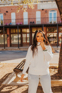 The Brady Sweater in Cream