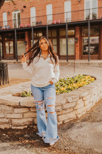 The Dru Pullover in Ivory