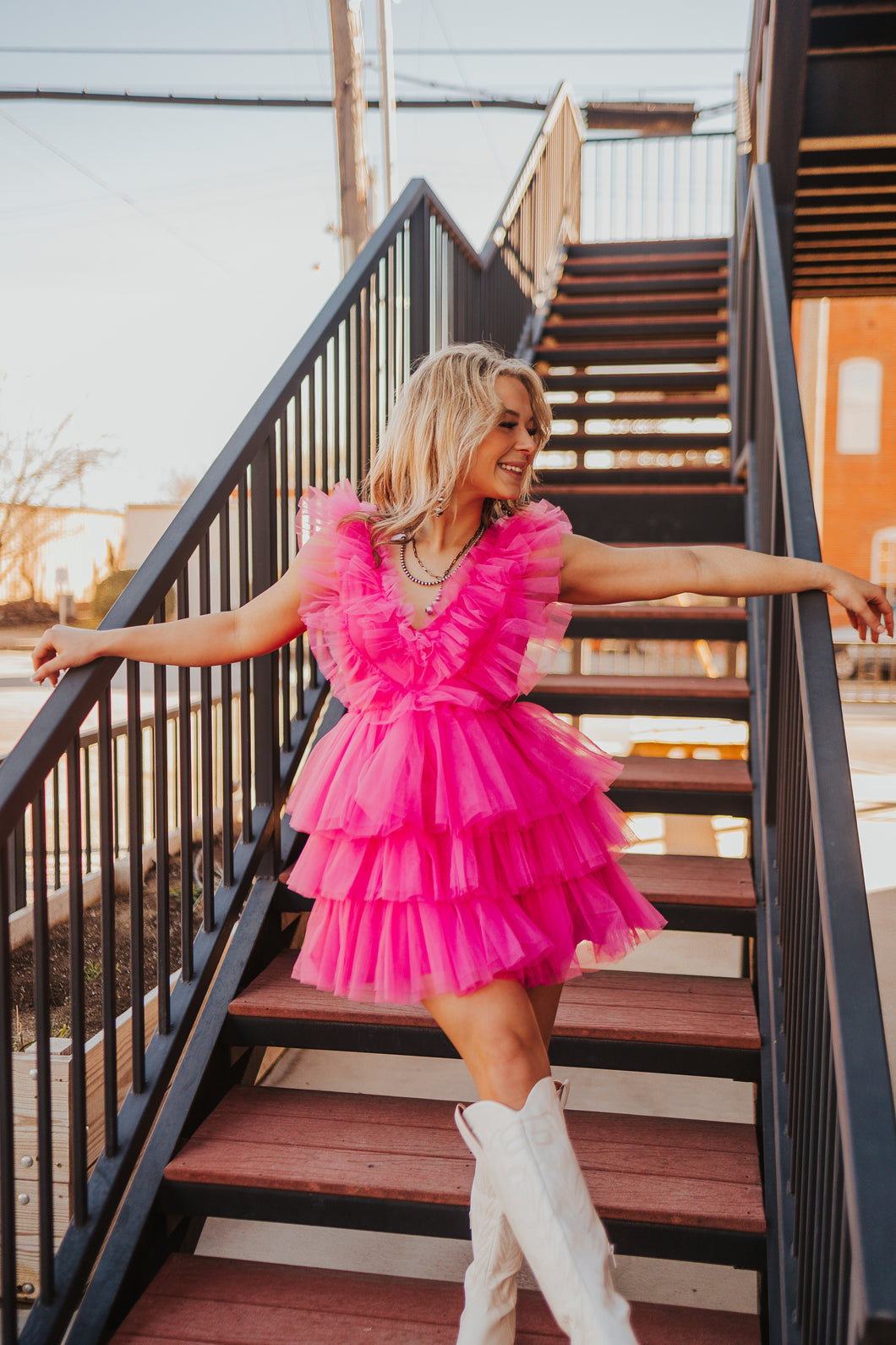 The Tenley Dress in Pink