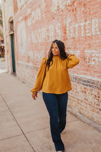 The Esther Top in Mustard
