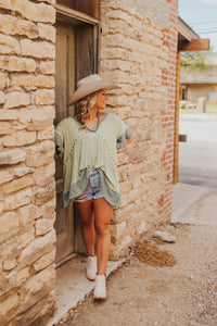 The Sienna Tunic Top in Sage