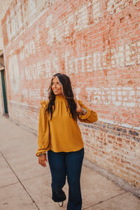 The Esther Top in Mustard