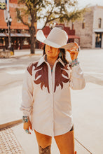 Load image into Gallery viewer, The Retro Cowboy Shacket in Cream

