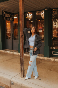 The Emilee Top in Charcoal
