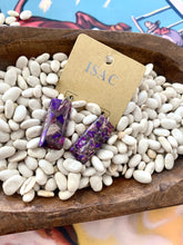 Load image into Gallery viewer, The Faux Purple Slab Earrings
