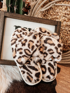 The Ivan Ivory Leopard Slippers