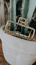 Load image into Gallery viewer, Gold Rectangle Claw Clip
