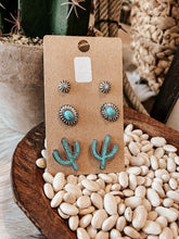 Load image into Gallery viewer, The Cactus Faux Studs
