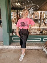 Load image into Gallery viewer, The Cool it Cowboy Tee in Pink
