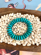 Load image into Gallery viewer, Large Faux Turquoise Saucer Bracelet
