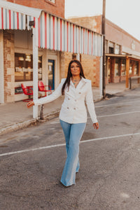 The Bling Blazer in White