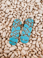 Load image into Gallery viewer, Authentic Slab Earrings in Turquoise
