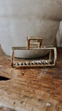 Load image into Gallery viewer, Gold Rectangle Claw Clip
