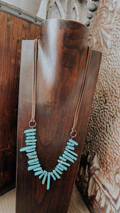 The Fence Turquoise Slab Necklace