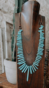 The Fence Turquoise Slab Necklace